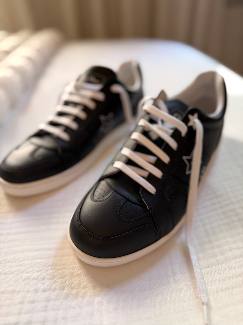 Dior Black Leather Sneakers size: 38.5u unisex!